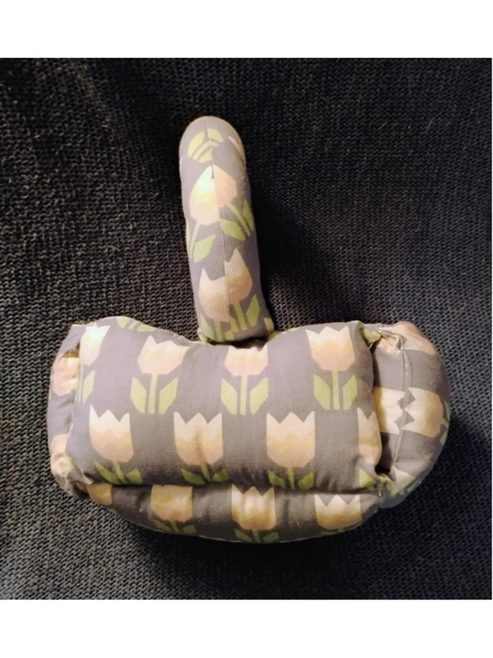 handcrafted stuffed cloth Easter Basket Tulip Print Fabric